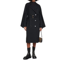 Burberry Double-Breasted Wool Coat — Black