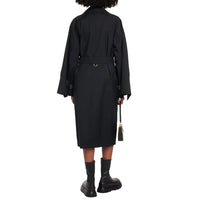 Burberry Double-Breasted Wool Coat — Black