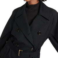 Burberry Double-Breasted Wool Coat — Black