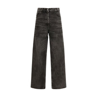The Attico Cut Out High-Waisted Wide-Leg Jeans