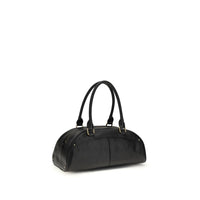 Chloé Black Calf Leather Bowling Handbag