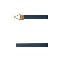 Bottega Veneta Leather Pin-Buckle Belt — Blue