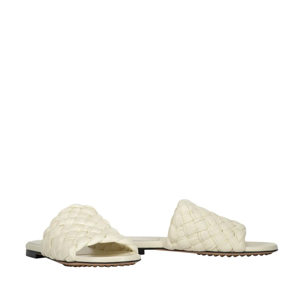 Bottega Veneta Square Toe Lamb Leather Sandals
