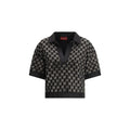 Gucci GG Crystal Wool Lamé Tweed Top