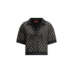 Gucci GG Crystal Wool Lamé Tweed Top