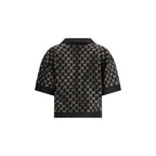 Gucci GG Crystal Wool Lamé Tweed Top