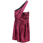 Saint Laurent Fuchsia Metallic Lamé Disco Mini Dress