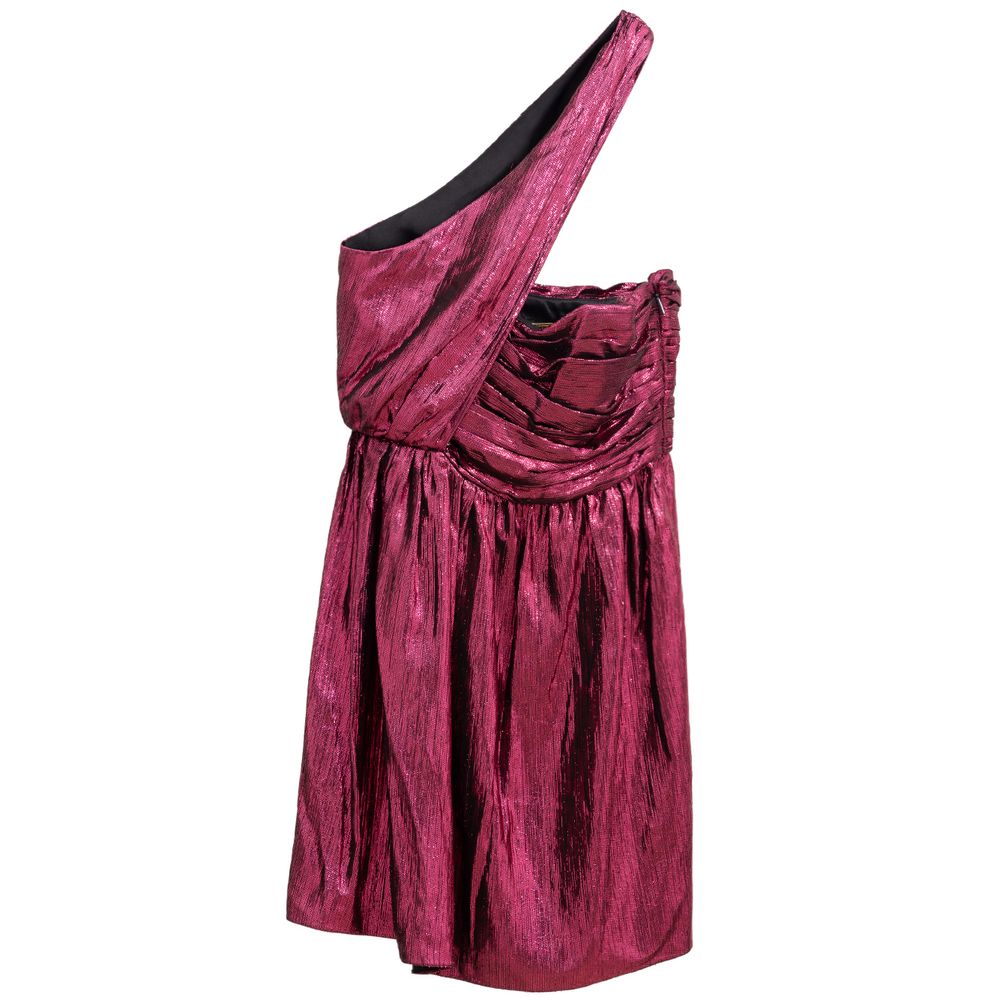 Saint Laurent Fuchsia Metallic Lamé Disco Mini Dress