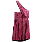 Saint Laurent Fuchsia Metallic Lamé Disco Mini Dress