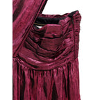 Saint Laurent Fuchsia Metallic Lamé Disco Mini Dress