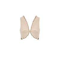 Cult Gaia Beige Cotton Waistcoat