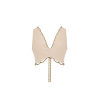 Cult Gaia Beige Cotton Waistcoat