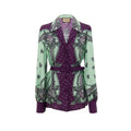 Gucci Floral Print Silk Belted Shirt