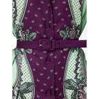 Gucci Floral Print Silk Belted Shirt