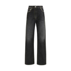 Versace Studded Straight-Leg Denim Jeans