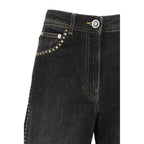 Versace Studded Straight-Leg Denim Jeans