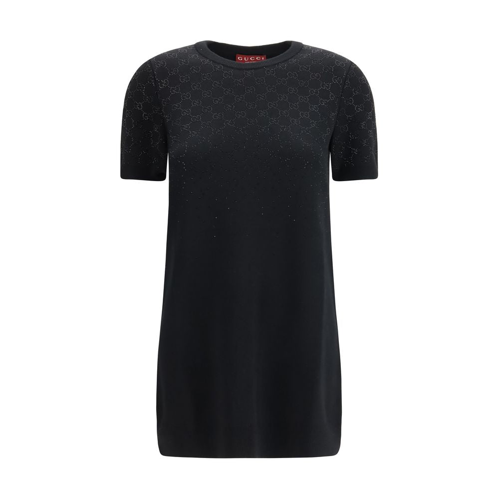 Gucci GG Crystal Wool-Blend Mini Dress