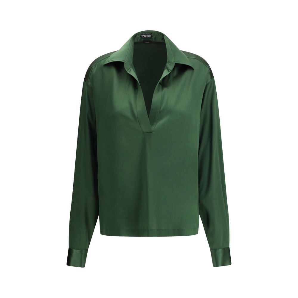 Tom Ford Stretch Silk Satin Shirt