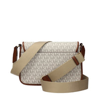 Michael Kors Logo Fabric Crossbody Bag — Beige
