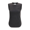 The Attico Reese Logo Embroidered Cotton Tank Top