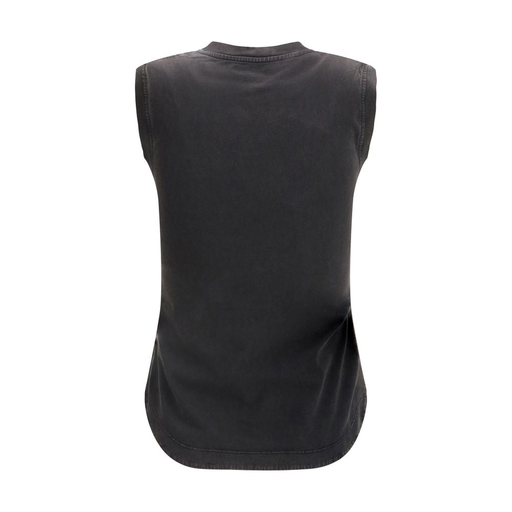 The Attico Reese Logo Embroidered Cotton Tank Top
