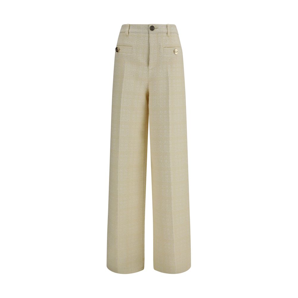 Gucci Cotton Tweed Check Tailored Trousers