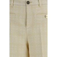 Gucci Cotton Tweed Check Tailored Trousers