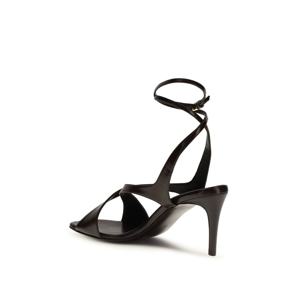 KHAITE Liria Leather Strappy Heels