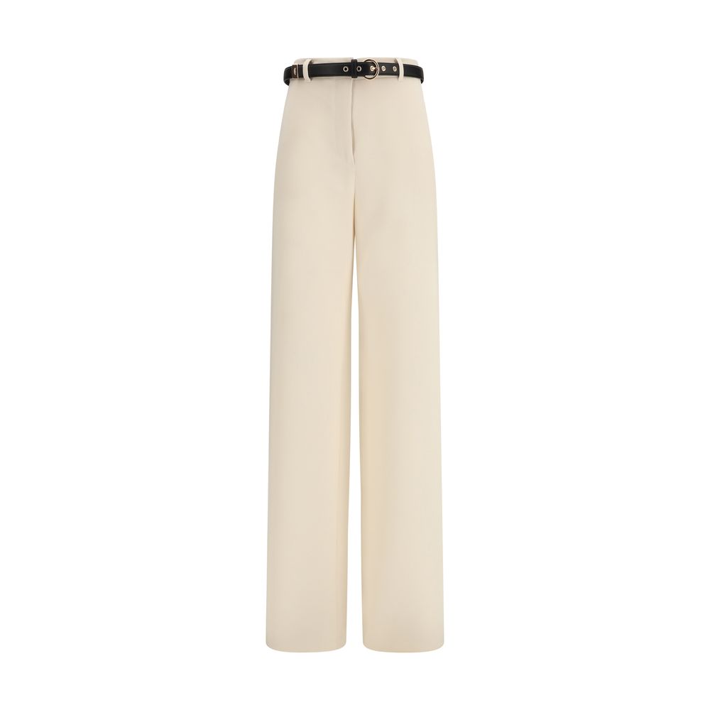 Max Mara Elegant Wide-Leg Trousers — Beige