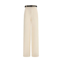 Max Mara Elegant Wide-Leg Trousers — Beige