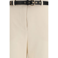 Max Mara Elegant Wide-Leg Trousers — Beige