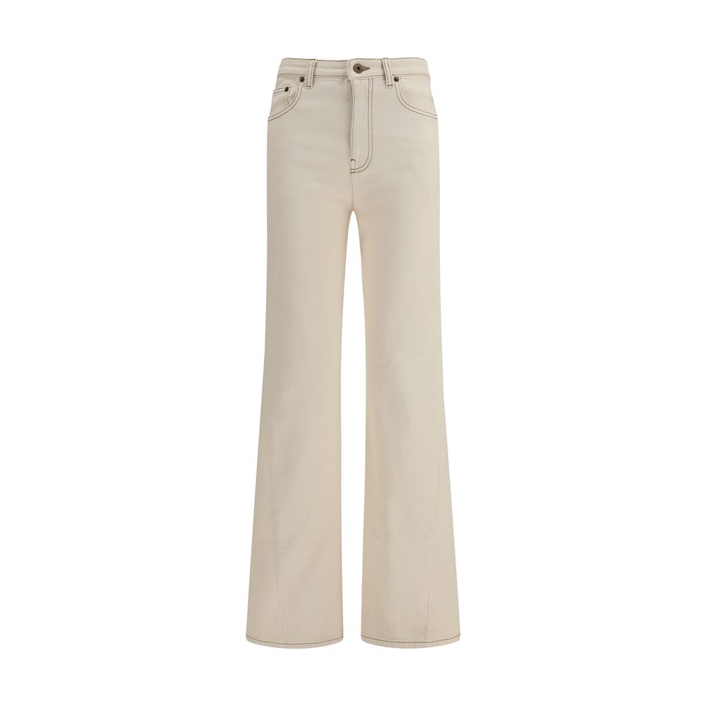 Burberry High-Waist Bootcut Stretch Denim Jeans