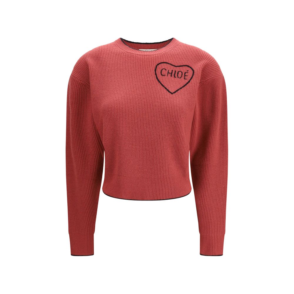 Chloé Multicolor Wool Cashmere Cropped Pullover