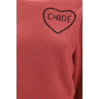 Chloé Multicolor Wool Cashmere Cropped Pullover