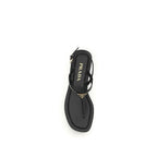 Prada Patent Leather Logo Flip-Flop Sandals