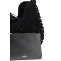 Isabel Marant Oskan Soft Shoulder Bag in Black