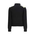 Burberry Check Appliqué Cashmere Wool Cardigan