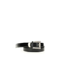 Versace Smooth Leather Palladium Buckle Belt
