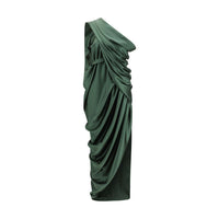 Vivienne Westwood Draped Satin Midi Dress — Green