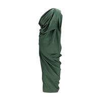 Vivienne Westwood Draped Satin Midi Dress — Green