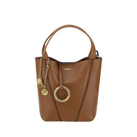 Chloé Brown Calf Leather Spin Shoulder Bag