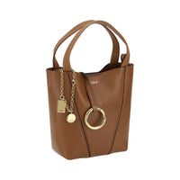 Chloé Brown Calf Leather Spin Shoulder Bag