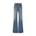Saint Laurent Flared Logo Denim Jeans