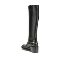 Chloé Black Calf Leather Dakota Lace-Up Boots