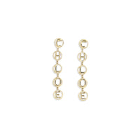 Chloé Script Logo Drop Earrings — Gold