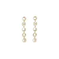 Chloé Script Logo Drop Earrings — Gold