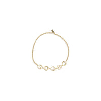 Chloé Script Logo Choker Necklace — Gold