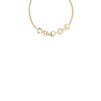 Chloé Script Logo Choker Necklace — Gold
