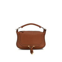 Chloé Brown Calf Leather Small Marcie Shoulder Bag