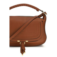 Chloé Brown Calf Leather Small Marcie Shoulder Bag